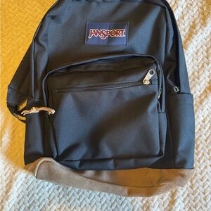 JanSport Classic Black and Tan Backpack